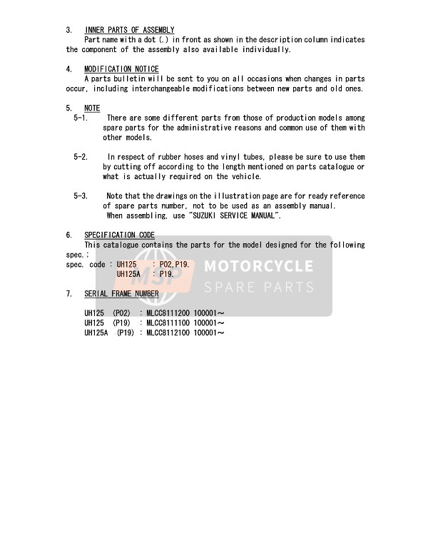 Suzuki UH125A BURGMAN 2014 Preface 1 for a 2014 Suzuki UH125A BURGMAN